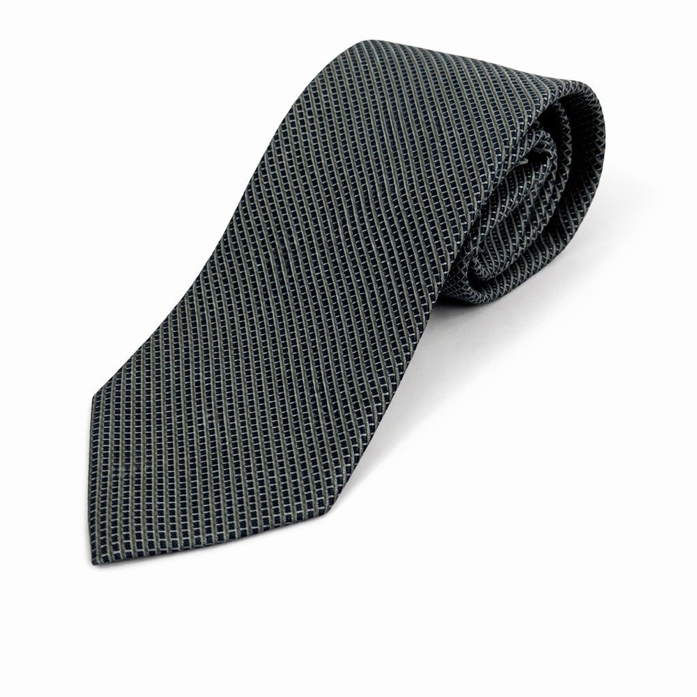 Brooks Brothers Makers Silk Tie‎ Blue Green Micro Grid Neat USA Classic